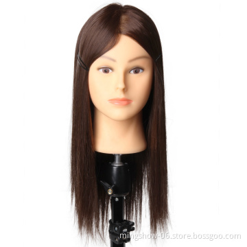 100% High Temperature Fiber Hair Training Head Hairdressing Practice Training Mannequin Doll Head For Sale